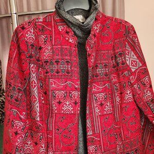 Molly + Maxx Petite Cropped Jacket | Metallic Thread | PL